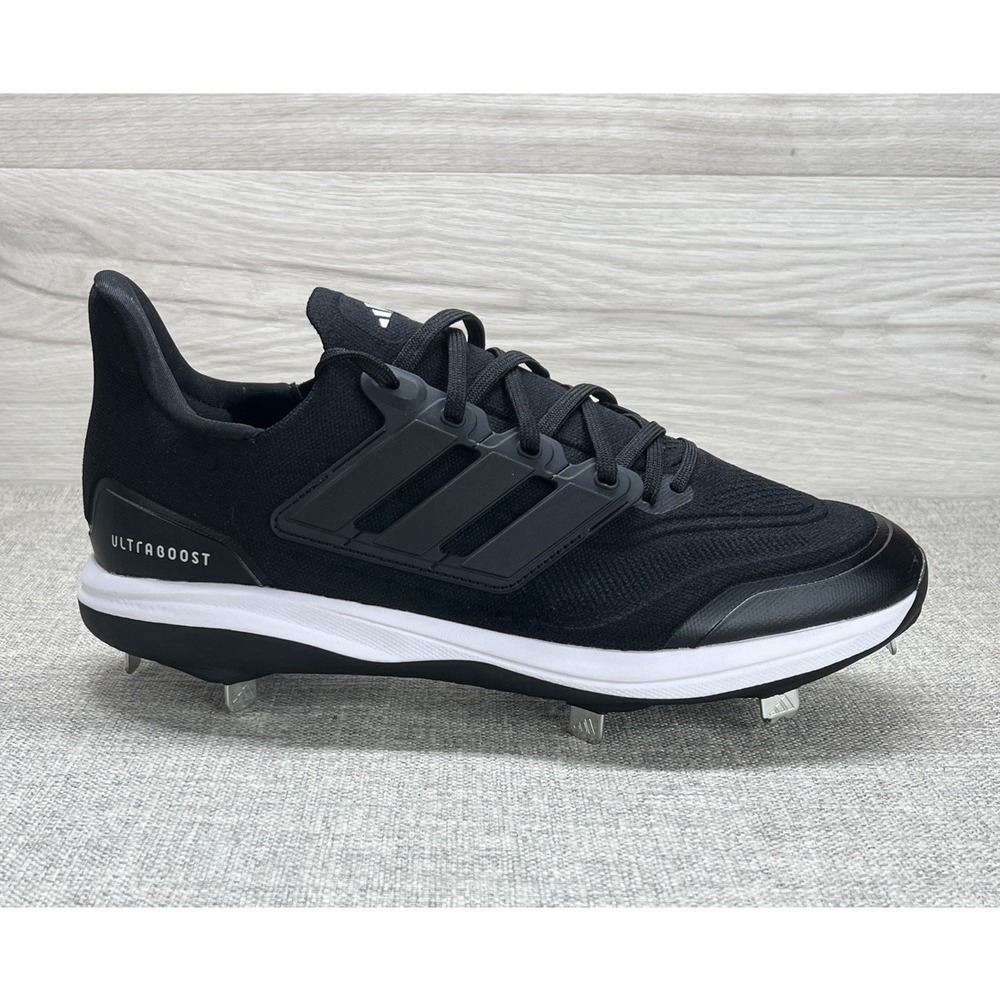 Adidas UltraBoost Light Cleat 'Black White' Baseball nby ID8610 Mens Size 13 - Picture 1 of 8